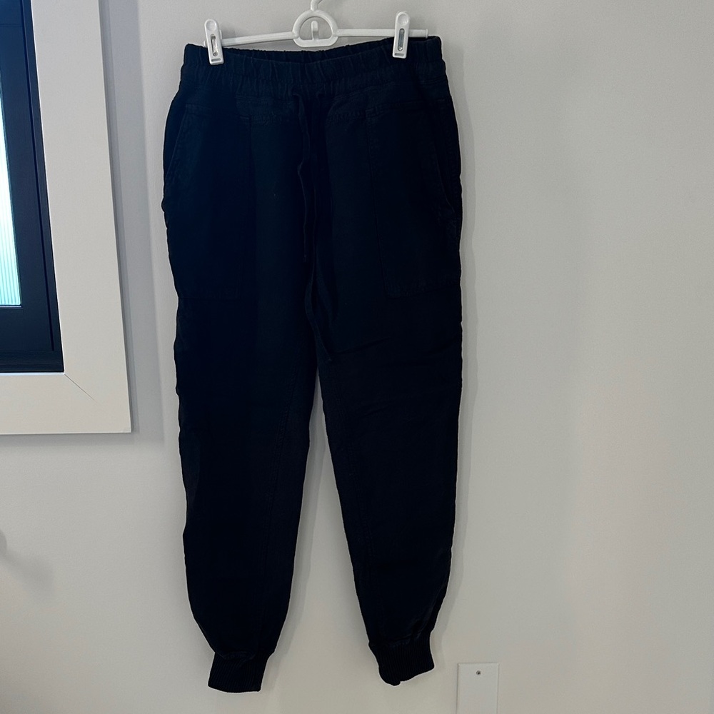 James Perse Black Drawstring Track Pants - Picture 3 of 5